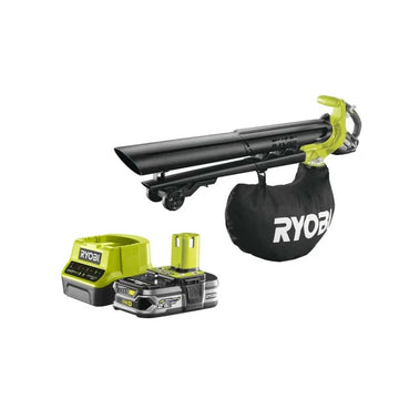RYOBI Souffleur Aspiro-Broyeur OBV18 - 1 Batterie 2.0Ah - 1 Chargeur rapide
